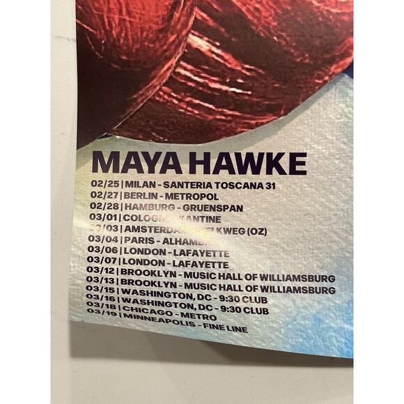 Very Rare Maya Hawke Signed Concert Gig Poster Stranger Things Robin - Picture 10 of 16